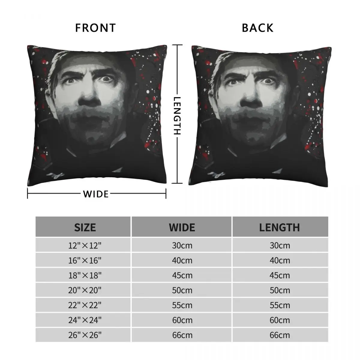 Universal Monsters Dracula Square Pillowcase Polyester Linen Velvet Creative Pillow Case Home Cushion Cover Wholesale 45x45