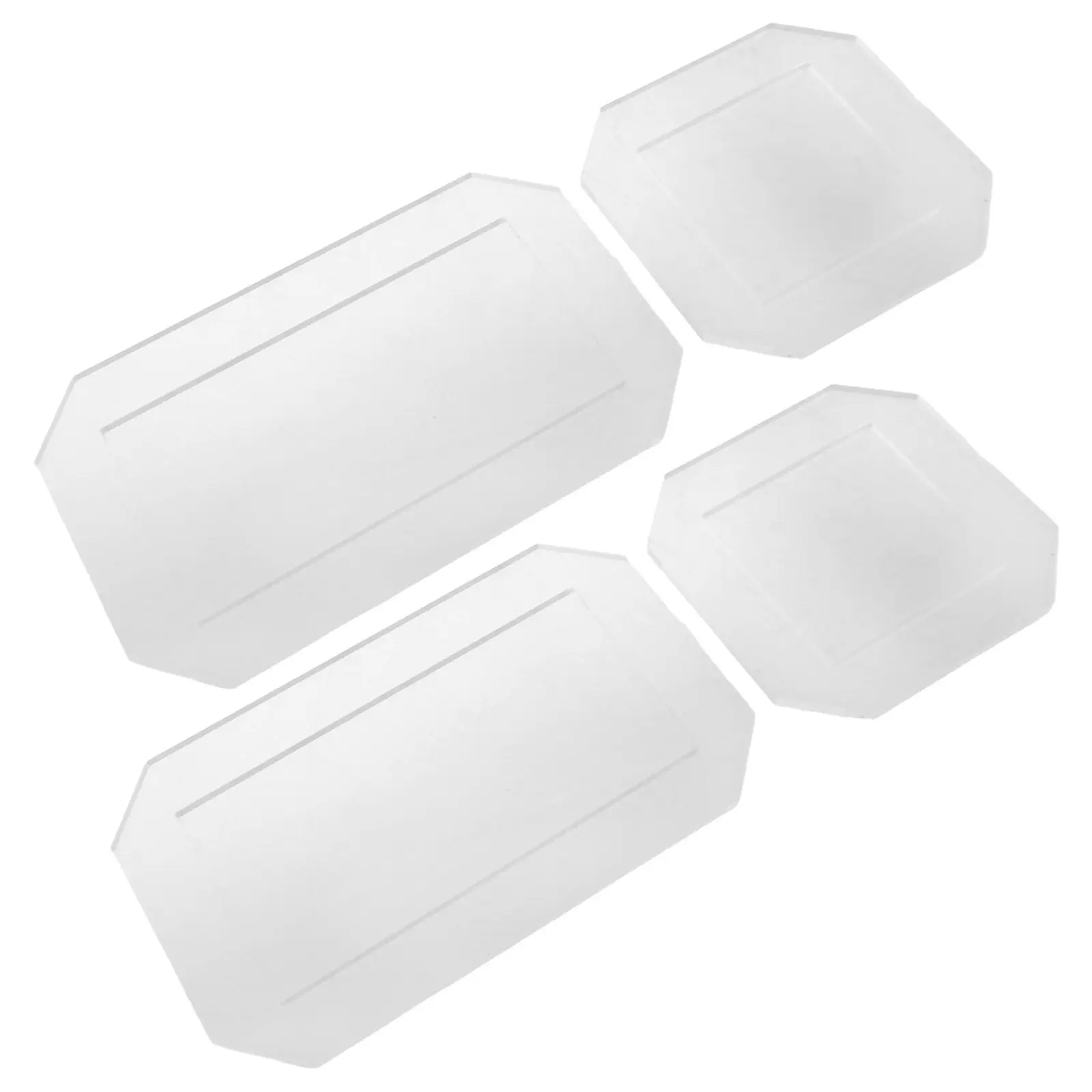 

4Pcs Transparent Acrylic Quilting Templates Square Rectangle Sewing Patchwork Ruler Tool for Precise Fabric Cutting Alignment