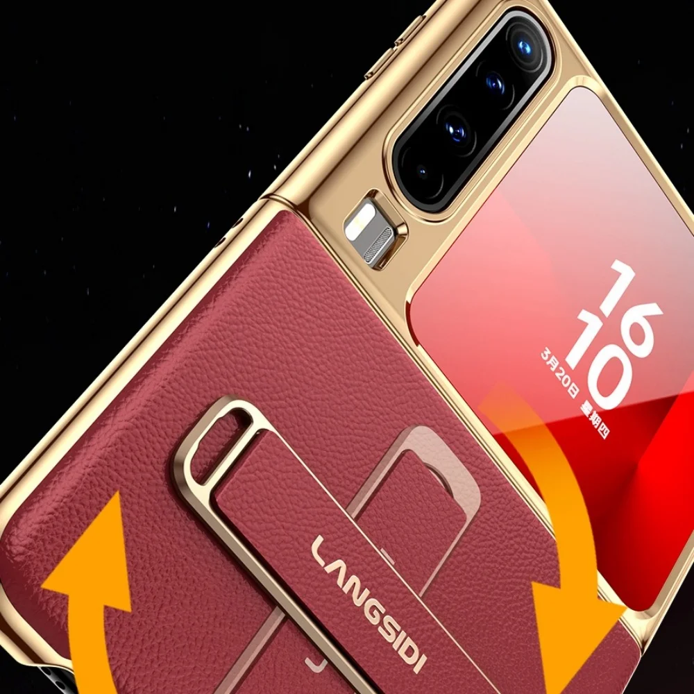 

Роскошный кожаный браслет из наппа, задний чехол для Huawei Pura X, чехол с карабином и крючком