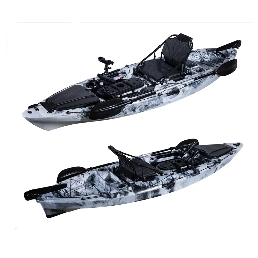 Bass Fishing Boat Kayak With Paddle and Stadium Seat