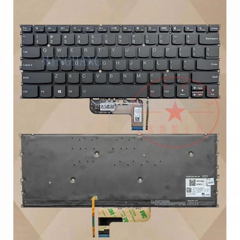 M   New for Lenovo Ideapad Yoga C940-14 C940-14IIL US Keyboard With Backlit Black
