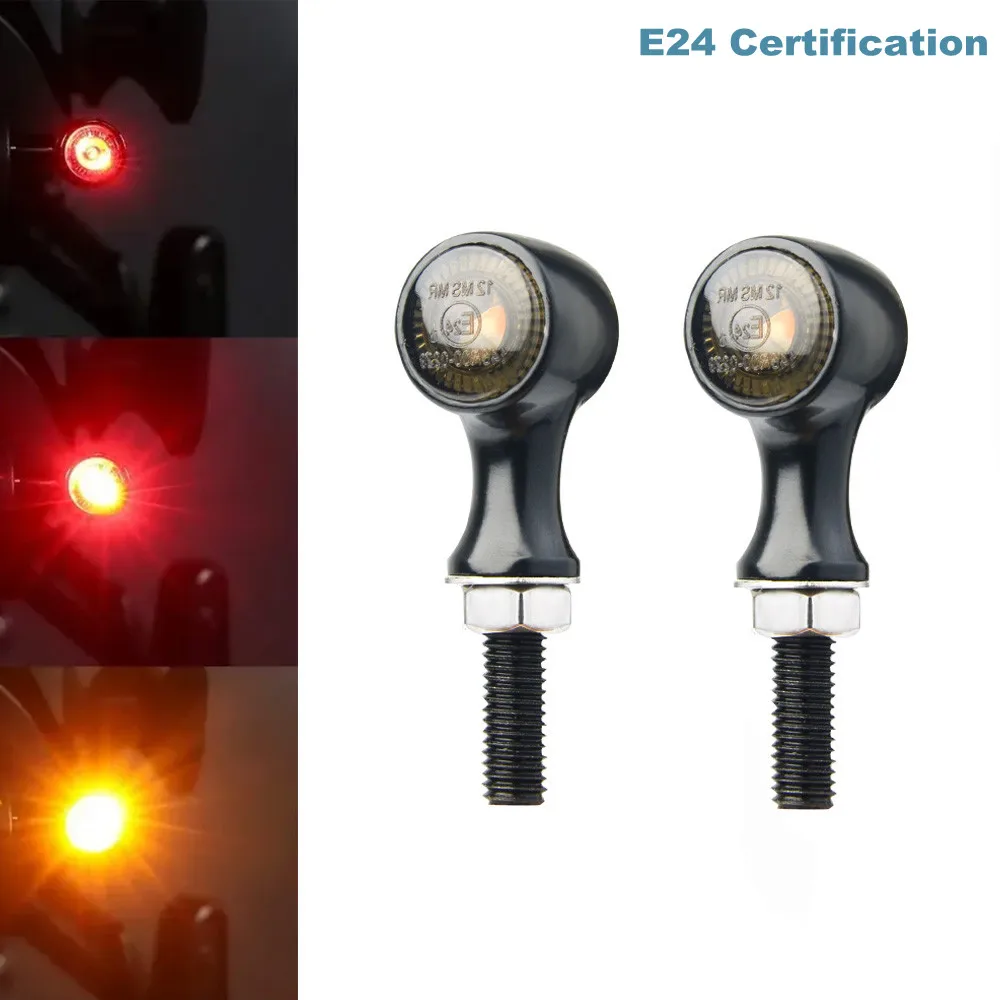 Motorcycle Dynamic Flashing Blinker Turn Signal Lights 3 in 1 LED Front Direction lamp Rear Indicator Driving Brake Stop Light