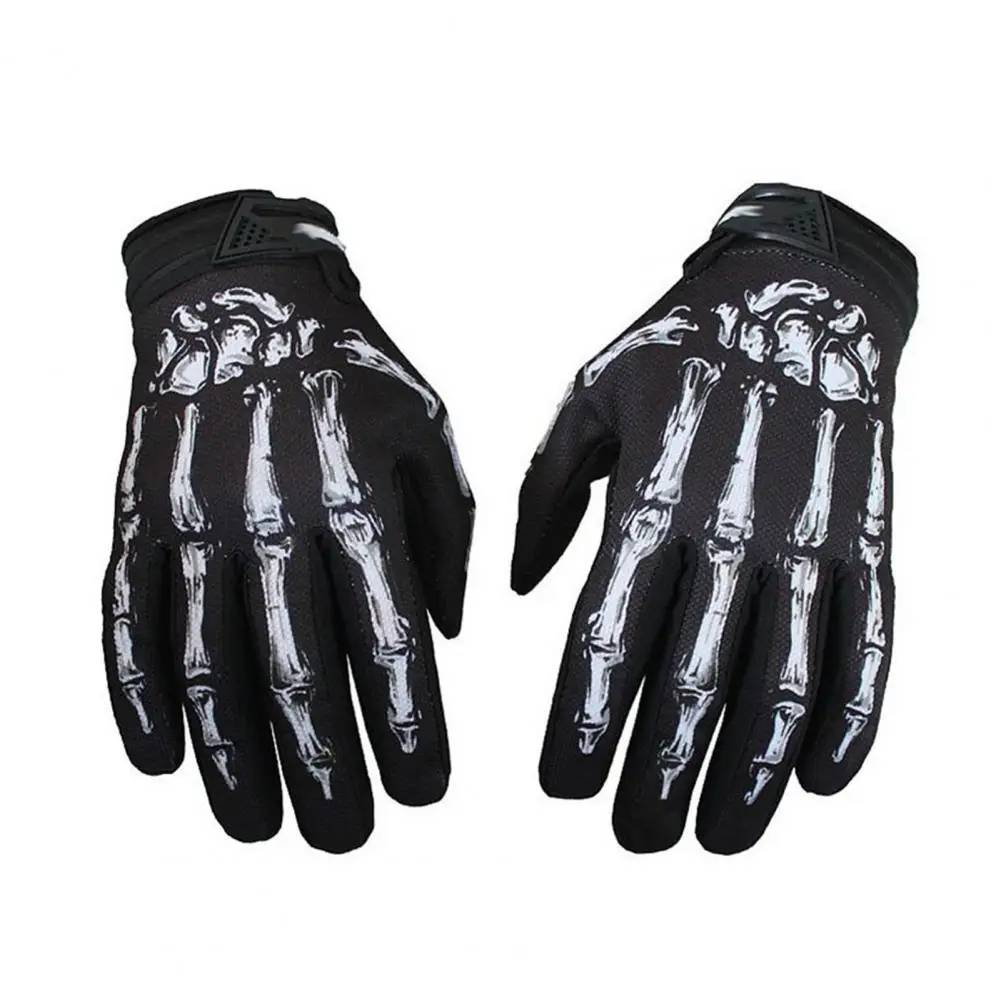 Cycling Gloves Men Tear-resistant Impact Protection Motorcycle Gloves Skeleton Pattern Touchscreen for Men for Mountain