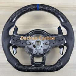 Real Carbon Fiber Steering Wheel For VW Volkswagen Golf 7 R MK7 GTI High Quality Sport Wheel Custom Style