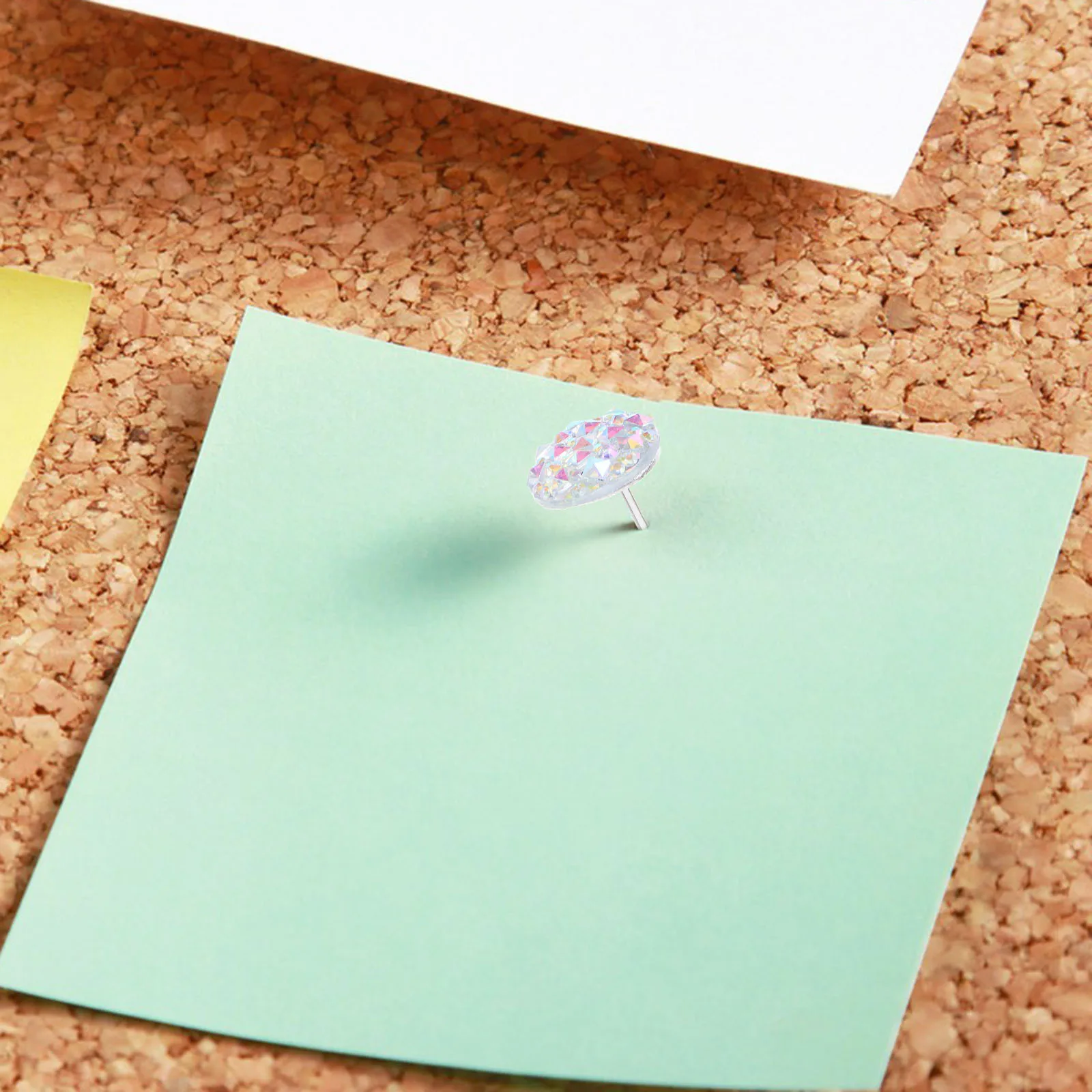 50 قطعة حجر الراين الراتنج الإبهام المسامير دبابيس الضغط الزخرفية للوحة الإعلانات لوحة الفلين مكتب عمل خريطة دبوس علامات