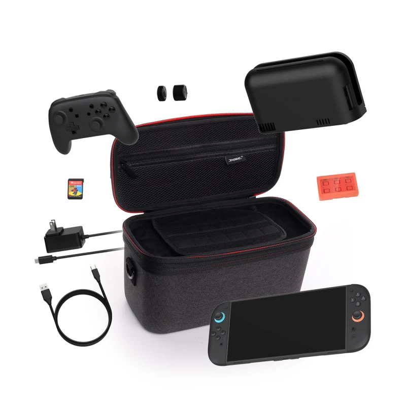 

For Switch 2 Large Storage Bag EVA Hard Carrying Case Shockproof Travel Protective Case Pouch Hard Shell Storage Box