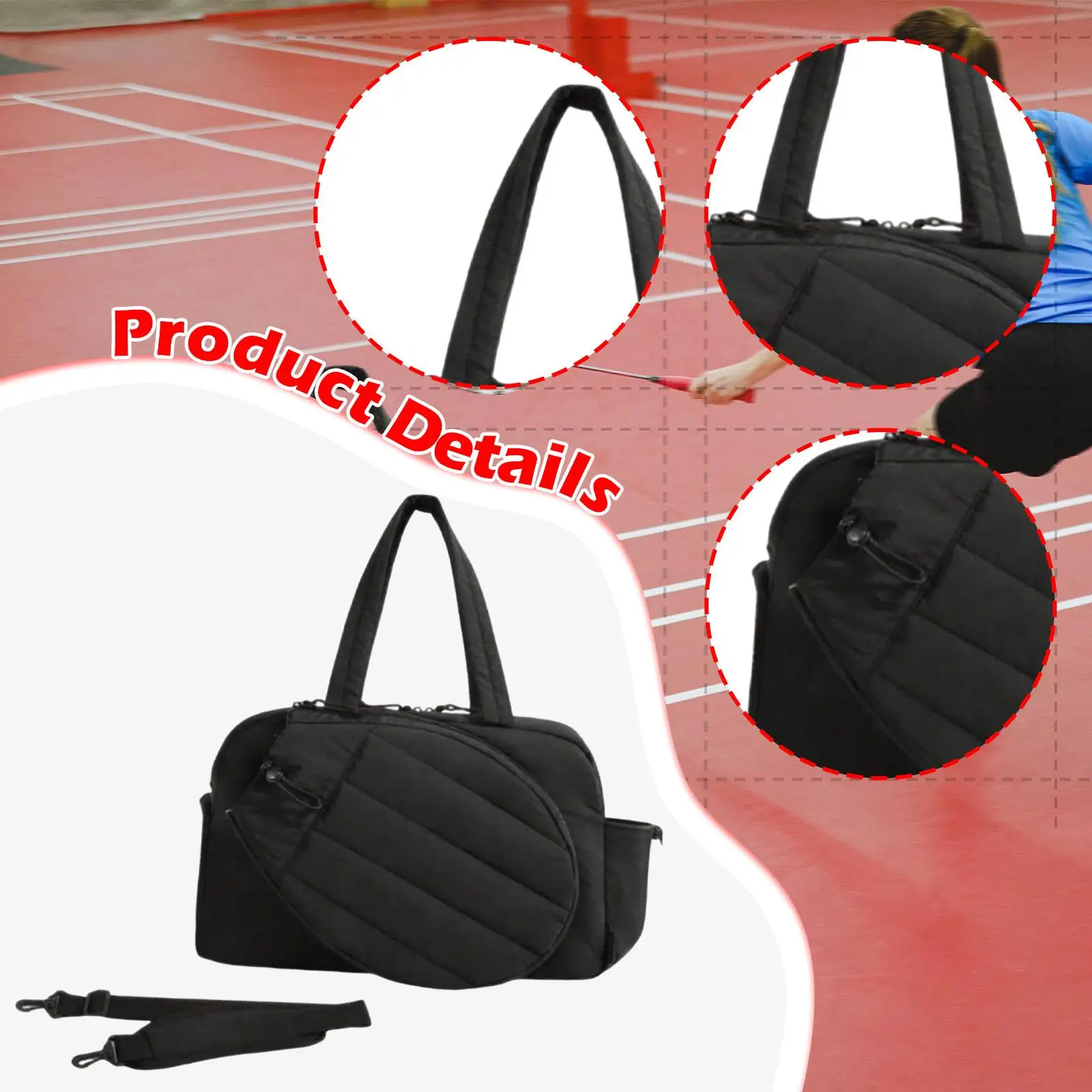 حقيبة تنس سعة 35 لترًا، هدايا خفيفة الوزن، محمولة واسعة، تحمل على القماش الخشن لعطلة نهاية الأسبوع