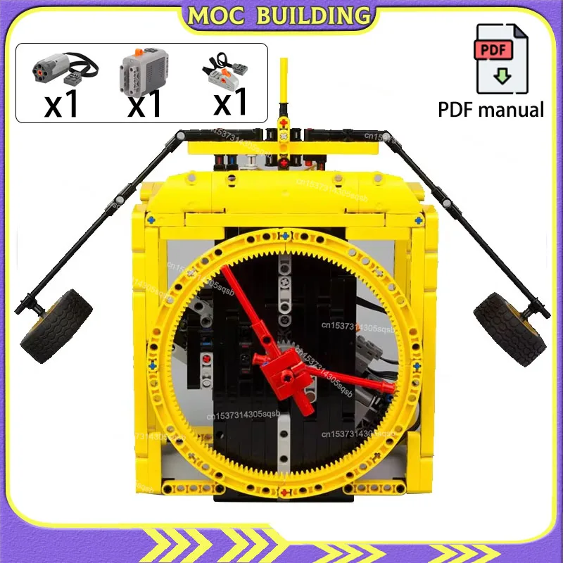 Technology Bricks Parallel Wall Clock Balance Clock Model Electric Assembly Science Creative Moc Building Blocks Toys Gifts