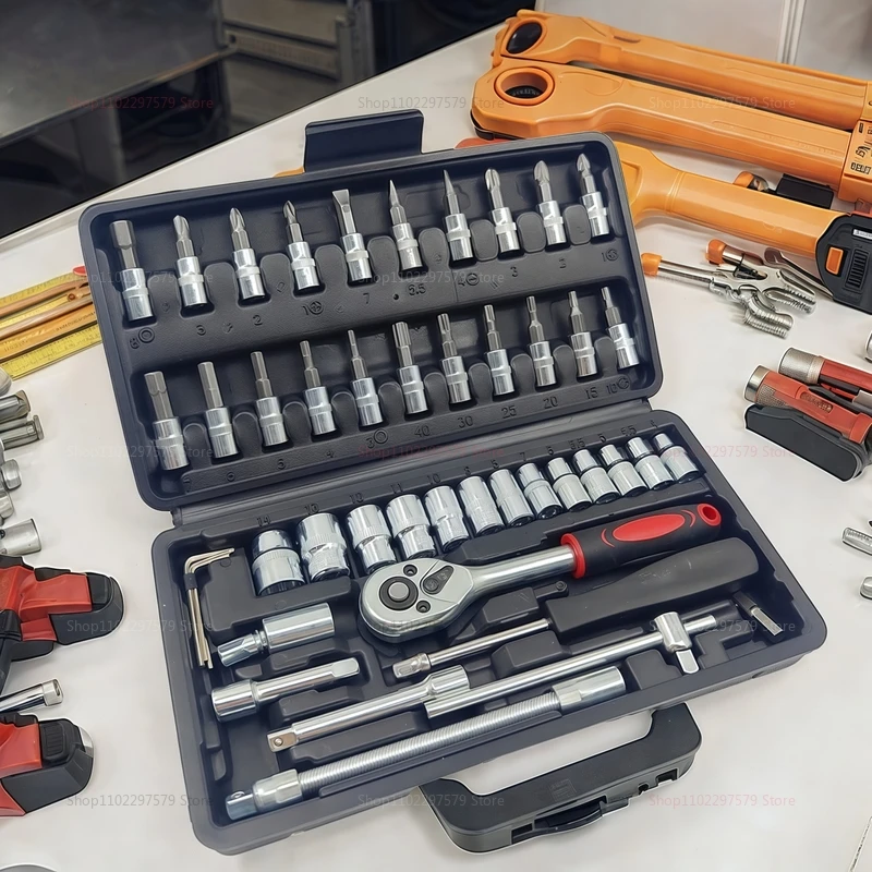 46 قطعة/المجموعة مفتاح بانة لتقوم بها بنفسك مجموعة أدوات إصلاح مفك براغي بسقاطة لإصلاح السيارات الأجهزة أدوات لإصلاح السيارات والمنزلية