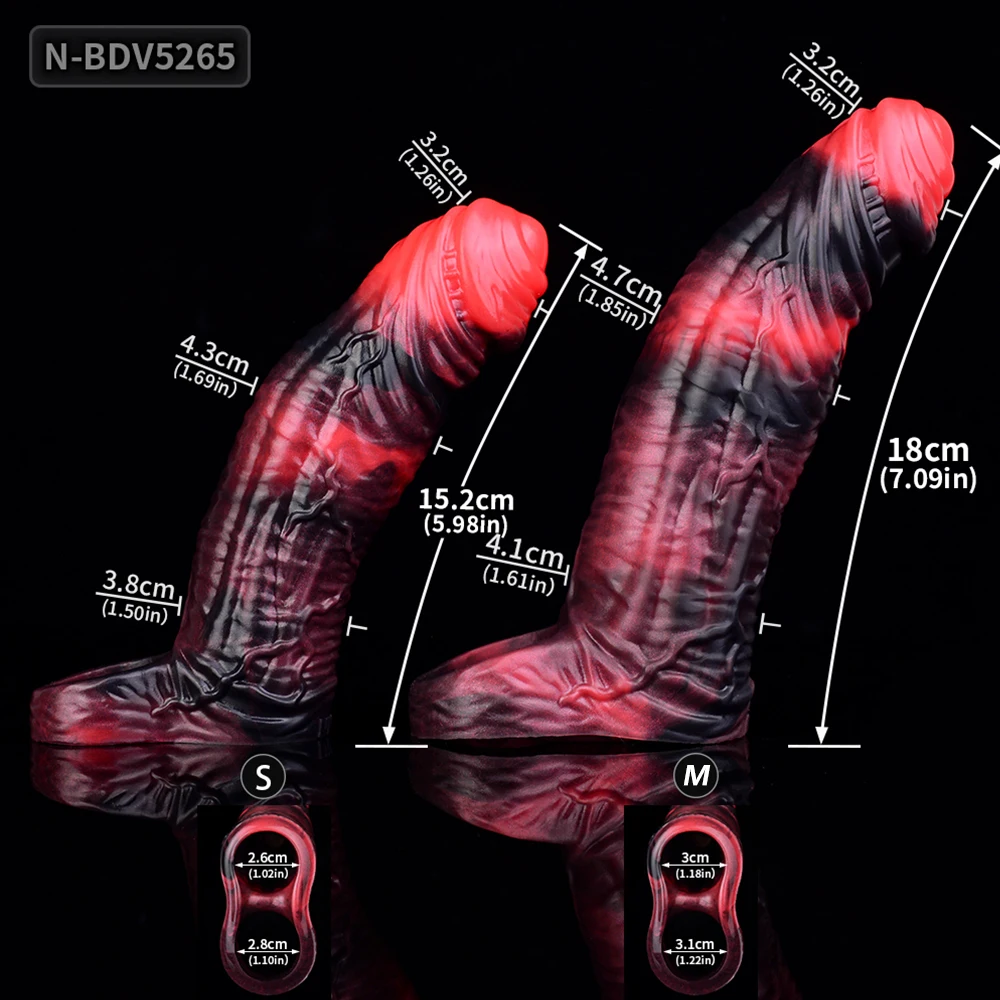 SHAZ Two Size Silicone Cock Sleeve for Men Penis Extender 10 Modes Vibrator For Stronger Stimulation Adult Sex Toy for Couples view 6