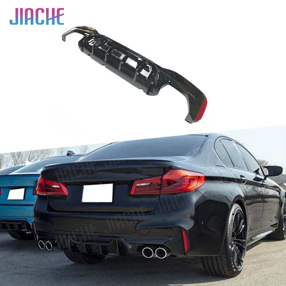 

JIACHE, диффузор заднего бампера, наконечники из нержавеющей стали для BMW 5 серии G30 G38 M Sport 2017-2020, защита бампера для соревнований, спойлер