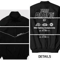 Jinx Team Black Jacket Unisex Windbreaker Sports Coat Men Women Loose Track Activewear Couple Top Embroidery Y2k Outerwears 3