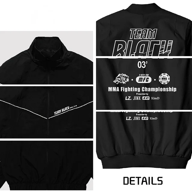 Jinx Team Black Jacket Unisex Windbreaker Sports Coat Men Women Loose Track Activewear Couple Top Embroidery Y2k Outerwears 3 Jinx Team Black Jacket Unisex Windbreaker Sports Coat Men Women Loose Track Activewear Couple Top Embroidery Y2k Outerwears 3