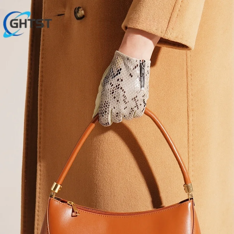 

2025 Высококачественные кожаные женские модные зимние красочные перчатки из натуральной овчины, женские перчатки для девочек, женские перчатки для вождения