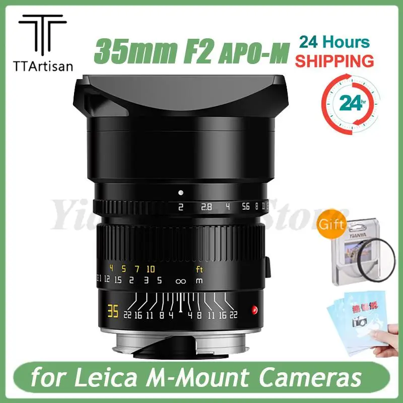 

TTArtisan 35mm F2 APO-M ASPH Full Frame Prime Lens Large Aperture for Leica M-Mount Cameras Leica M-M M240 M3 M6 M7 M8 M9 M10