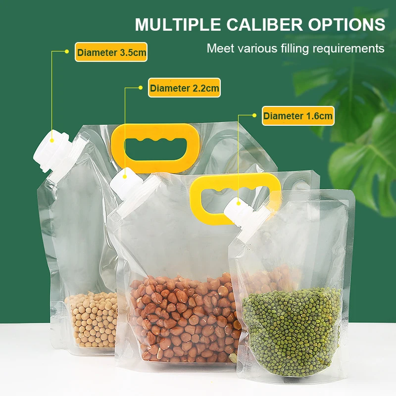 1/3/5/10pcs Sealed Storage Bag Rice Packaging Grains Moisture-Proof Insect-Proof Transparent Thickened Portable Food-Grade Bag