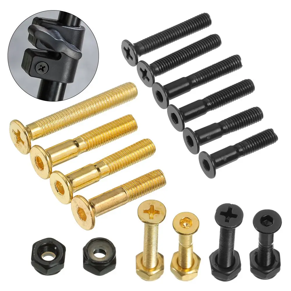 8 set nuovi accessori parti di Longboard per esterni bulloni per Skateboard viti Hardware di montaggio dadi per Hardware