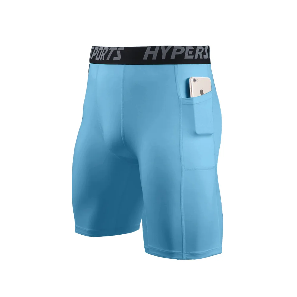 Summer Pro Sports Tight Pocket Shorts Men's Fitness Running Basketball Base Training Compression Shorts