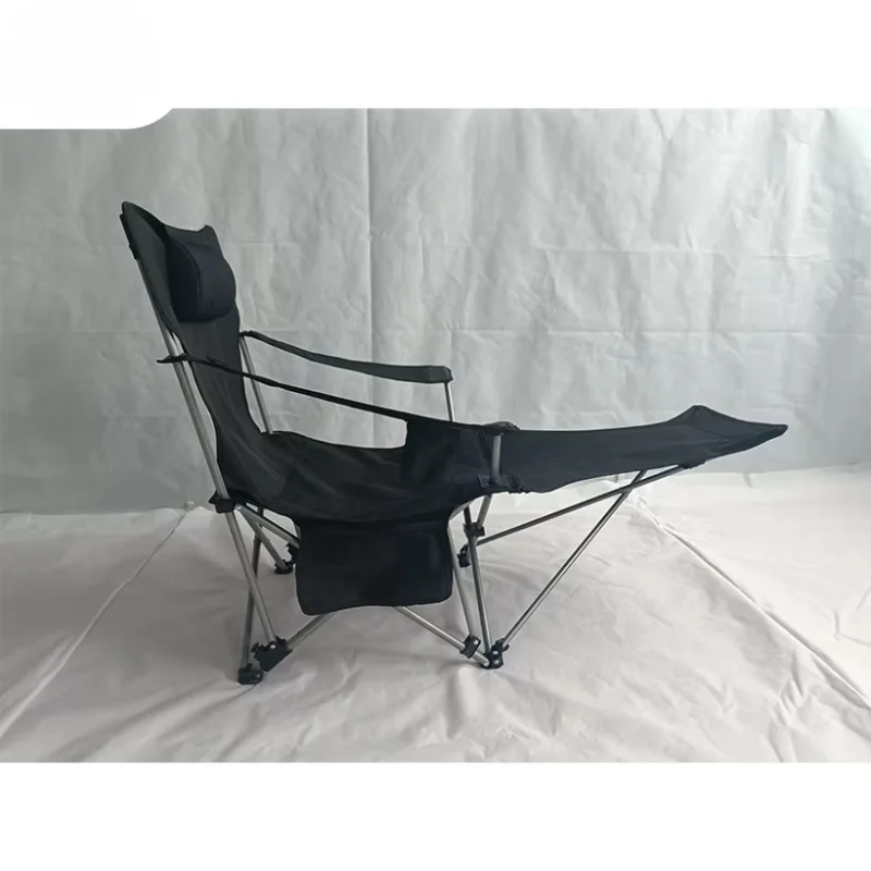 DC-8077-1 Steel Baby Towel Folding Design Logo Printed Outdoor Beach Lounger Chair With Footrest