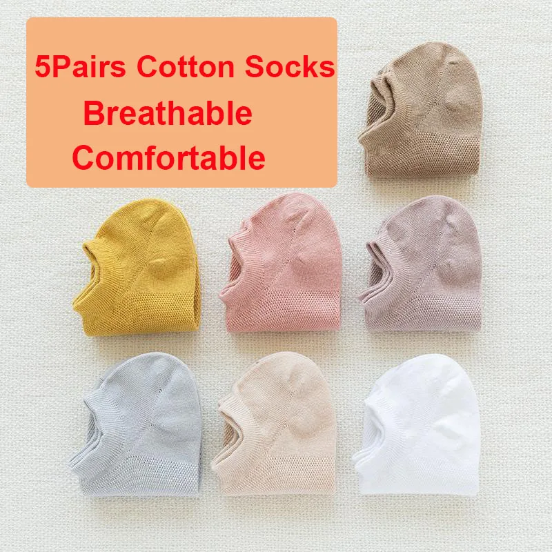 2023 Frühling Sommer Frauen Baumwoll socken Bonbon Farbe Mesh einfarbig unsichtbar atmungsaktiv absorbierend Studenten socken Großhandel