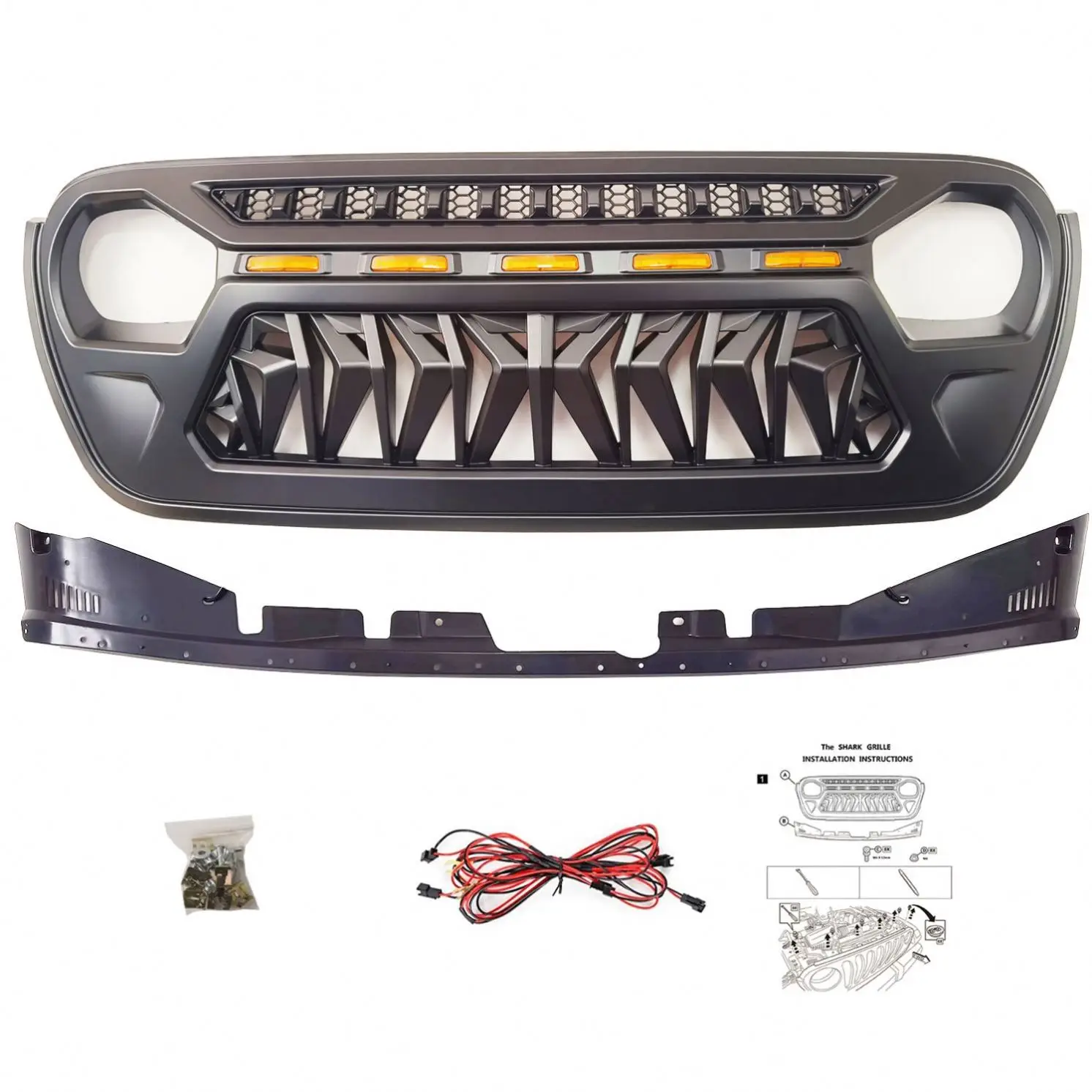 

Gobison 2018 2019 2020 2021 4x4 offroad accessories front bumper grill for JEEP WRANGLER JL JT