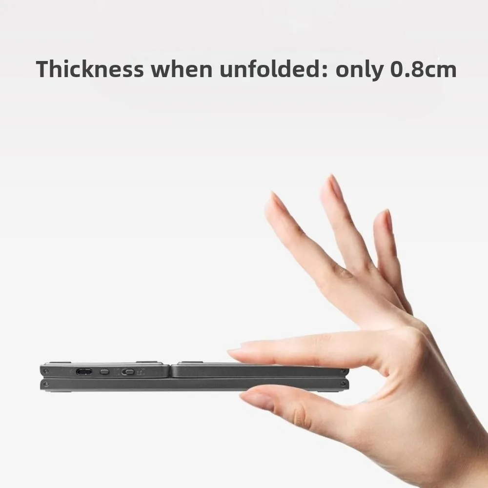 

Slient Foldable Wireless Keyboard Universal Portable Rechargeable Keyboard Ergonomic with Touchpad Bluetooth Keyboard Travel