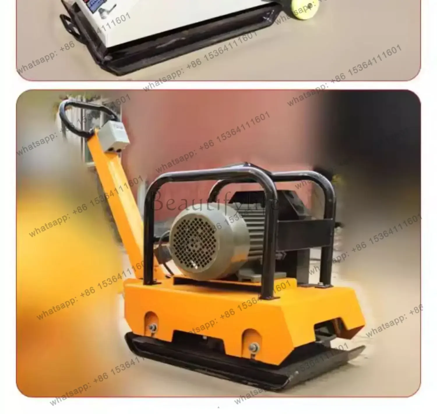 Electric Plate Compactor Small Vibration Compaction Machine Asphalt Pavement Foundation Compaction Machine Two-way Ramming