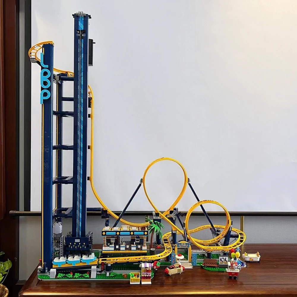 

Набор строительных блоков «Аттракцион-американские горки» (3756 деталей), совместимый с 10303, 10261, конструктор для детей, рождественский подарок