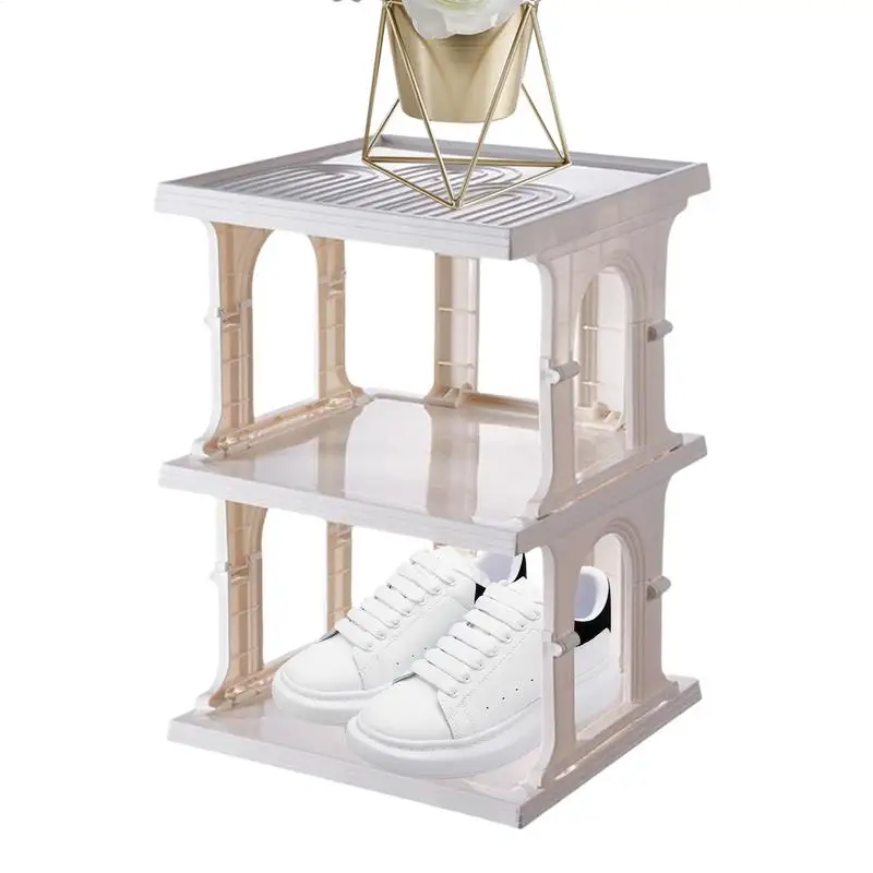 Foldable Shoe Storage Rack Multi Tire Foldable Rack Organizer Shoe Organizer Large Capacity Simple Storage Rack Stackable Shoe