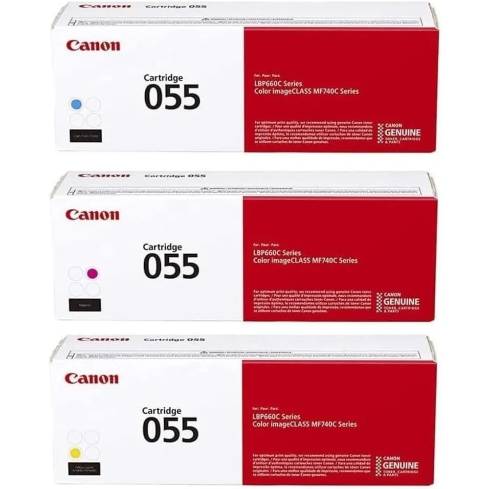 

Canon Genuine 055 CMY Color Toner Cartridge Set, Cyan Magenta & Yellow 3-Pack