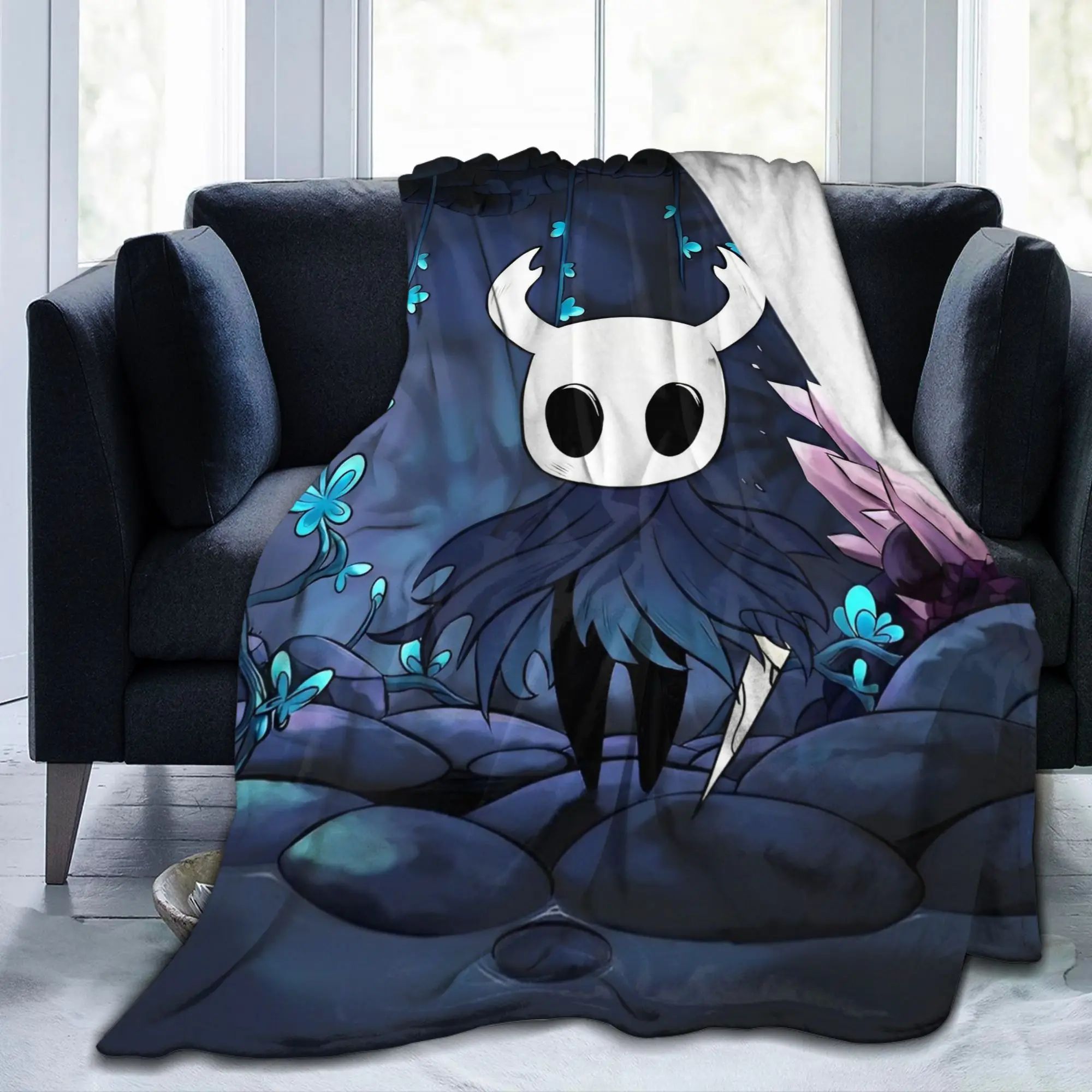 Hollows Knights Blanket Action Adventure Flannel Throw Blanket Summer Air Conditioning Personalised Ultra-Soft Warm Bedsprea,