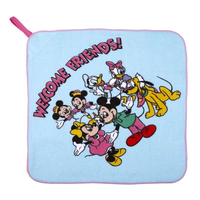 Disney Stitch Towel Cartoon Cute Winnie The Pooh Kerchief Child Lanyard Towel Mickey Minnie Wash Face Hand Towel Donald Duck