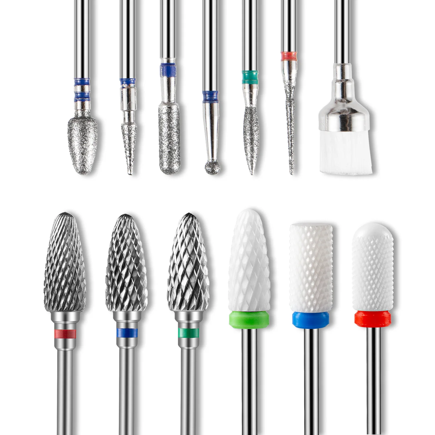 10/13/15 pièces 3/32 "ensemble de forets à ongles en carbure de diamant ensemble de fraises pour vernis gel pour l'élimination du Gel des ongles polissage des peaux mortes