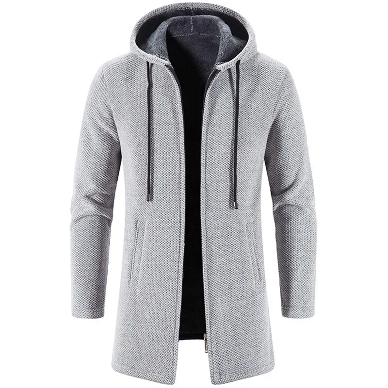 Men\'s Versatile Knitted Cardigan, Plush Coat, Trendy, Versatile, Autumn and Winter