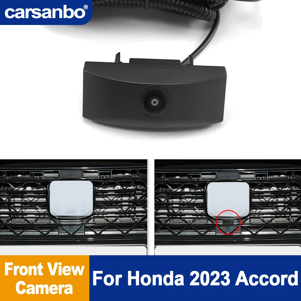 

Камера переднего вида Carsanbo для Honda Accord 2023 150 ° Камера ночного видения Fisheye для автомобиля, OEM, передняя, с поддержкой CVBS/AHD (опционально)