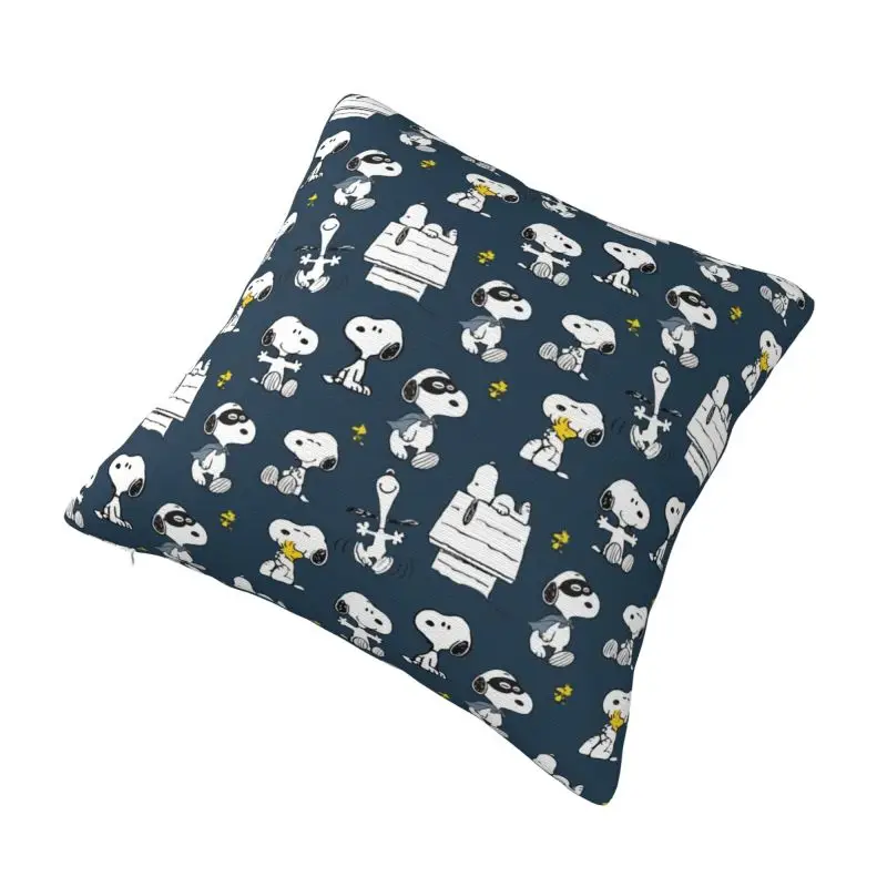 Custom S-Snoopys Cartoon Pattern Pillow Case 40x40cm Cushions Cover Square Pillowcase