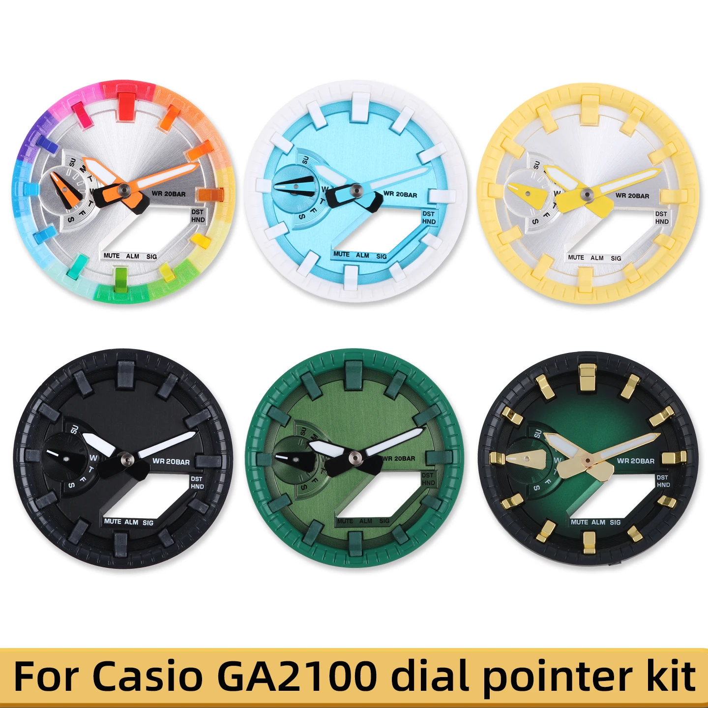 Suitable for Casio G-SHOCK modification GA-2100/ga2110 dial pointer scale inner shadow kit GA2100 men's watch accessories