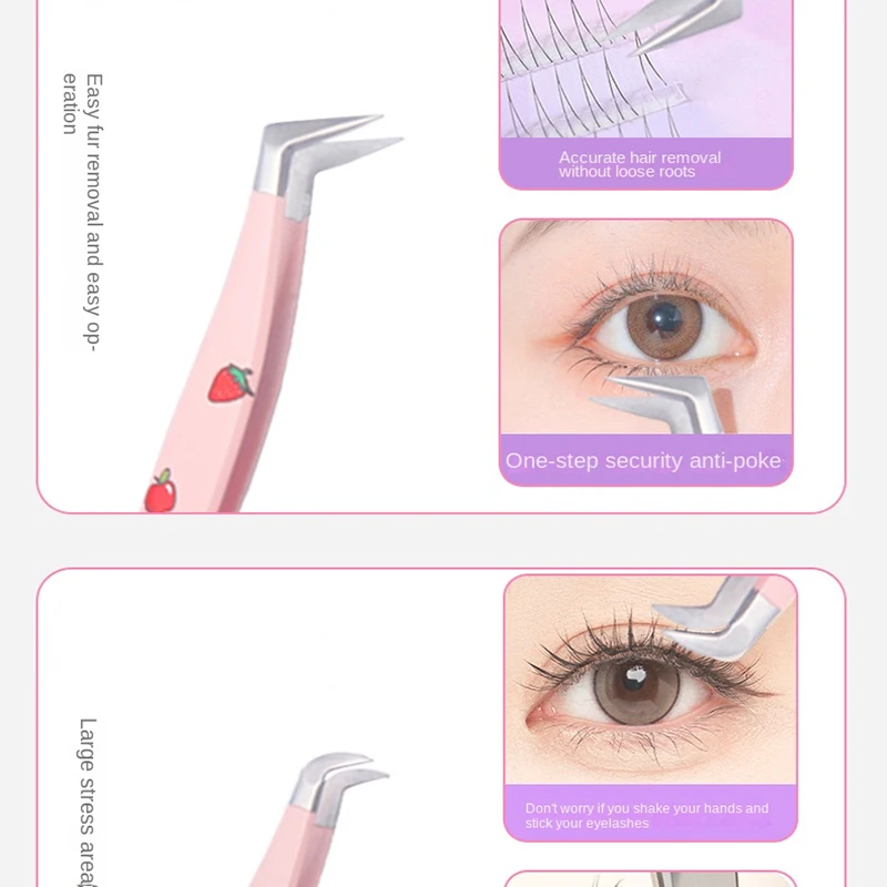 6-types valse wimperpincet roestvrijstalen antistatische pincet make-up gereedschap hulpgereedschap wimperstylist pincet