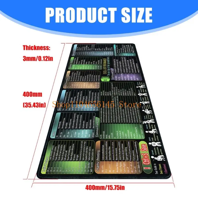 5ASD 400X900X3MM PAD مع Excels Word Function مفتاح الأسطح المقاومة للماء