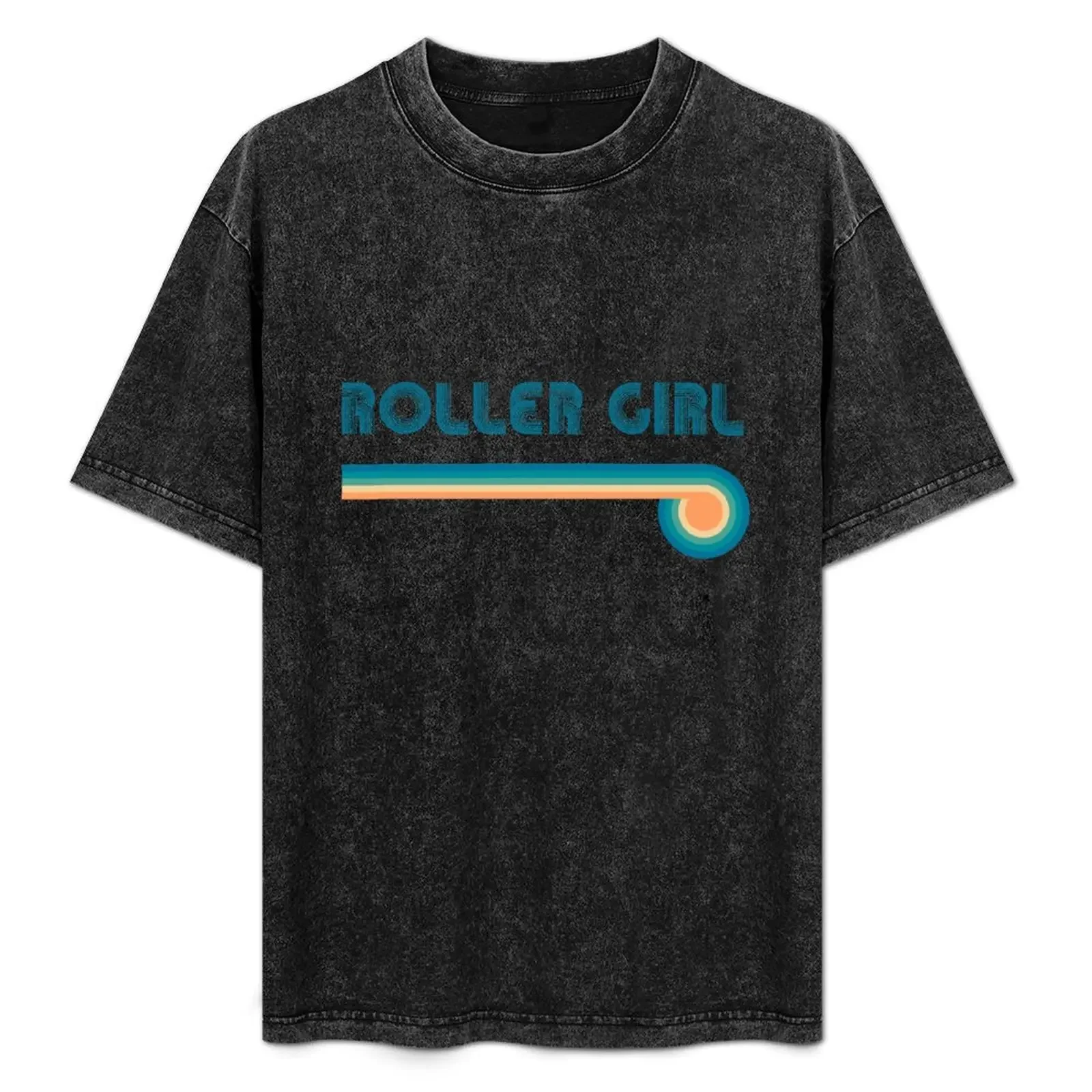

Roller Girl cool and groovy retro 1970s rollerskates T-Shirt t shirt man cotton t shirts with prints T-Shirt