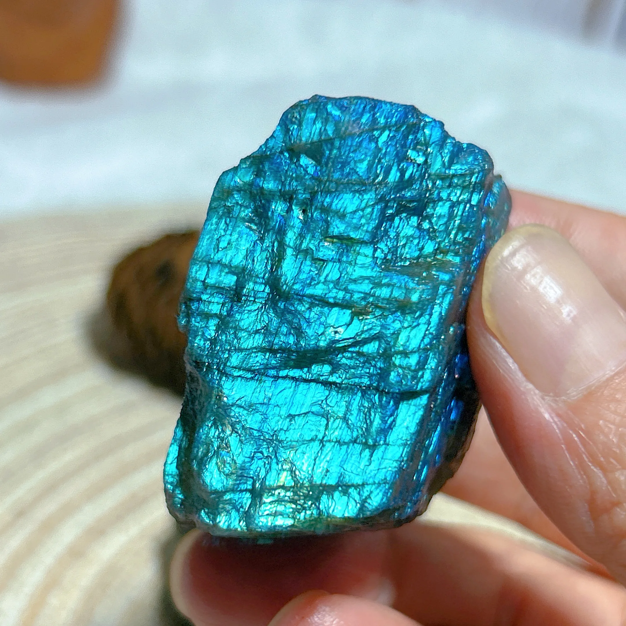 

Natural Crystal Blue Labradorite Raw Stone Specimen Flashy Gemstones Healing Mineral Energy Stone Reiki Home Decorations Gift