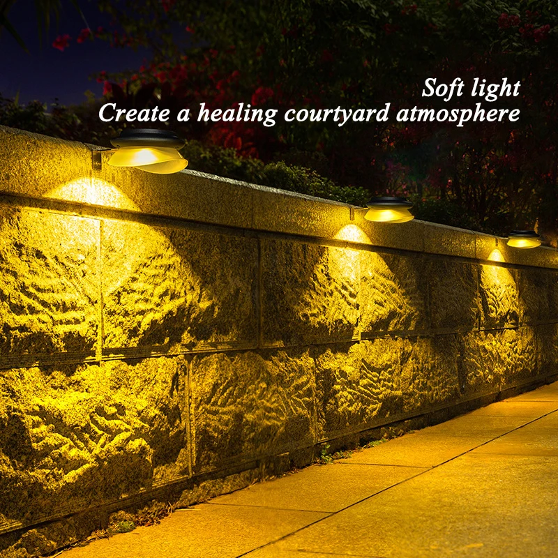 Solar Wall Lamp Home Garden Decoration Courtyard Outdoor Landscape Fence Wall Lamp Intelligent Light Control Lamp