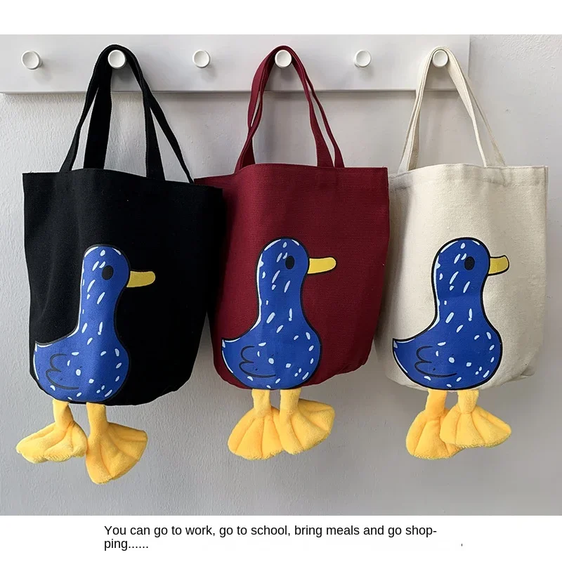 Cute Canvas Handbag ,Bucket Lunch Box Tote Bag, Phone, Earphones, iPad, Storage Bags for Women's Office Worker Students