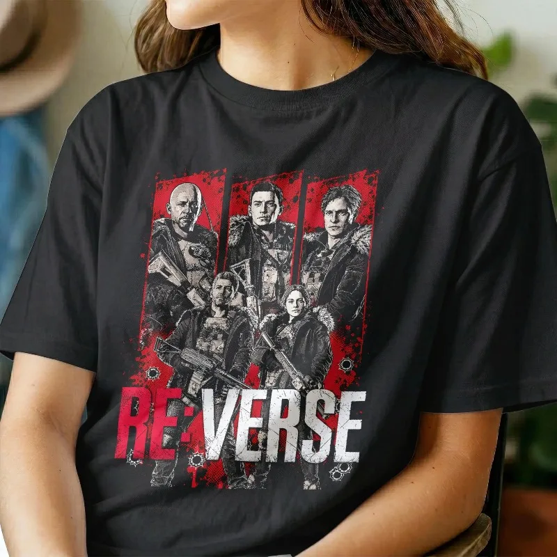 Resident Evil Re: Verse T-shirt | GameHound Wolf Squad, Comfortable and Loose, Suitable for All Seasons, Unisex T-shirt