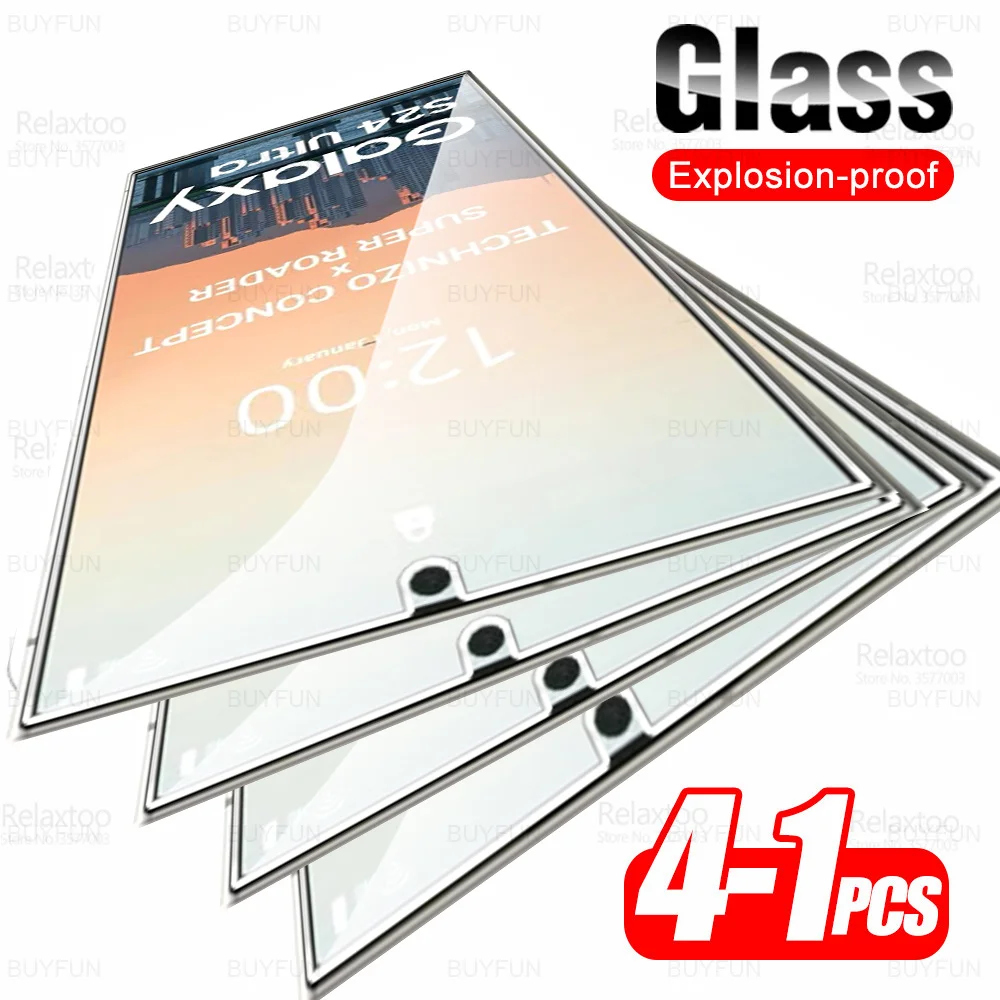 1-4 Stück gehärtetes Vollglas für Samsung Galaxy S24 Ultra S24 5G Displays chutz samsungs24 plus s24ultra s24plus s 24 24s