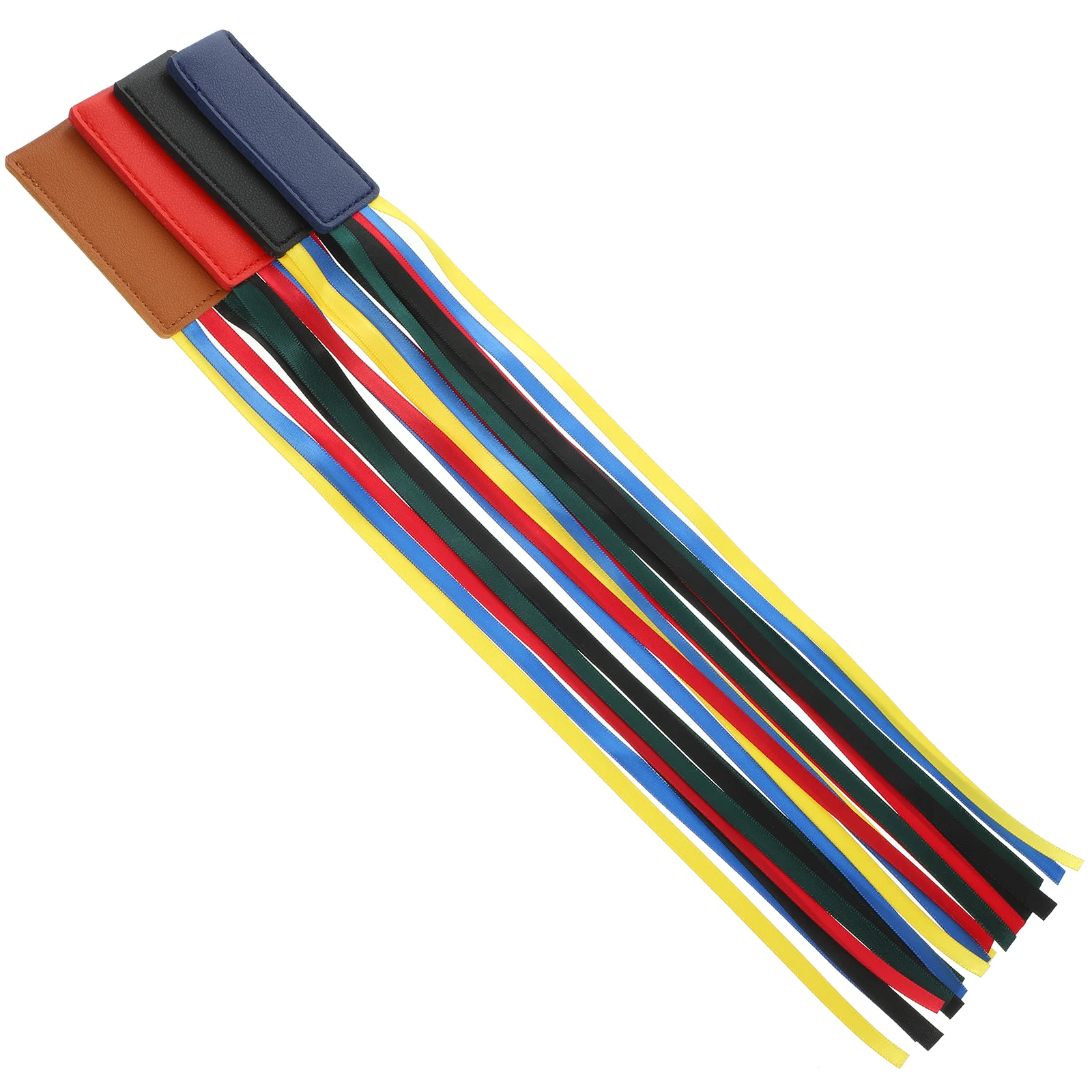 

4pcs Ribbon Bookmarks Black Red Blue Brown Easy Page Marking Reusable Lightweight Bookmark Reading Decorative Ribbons