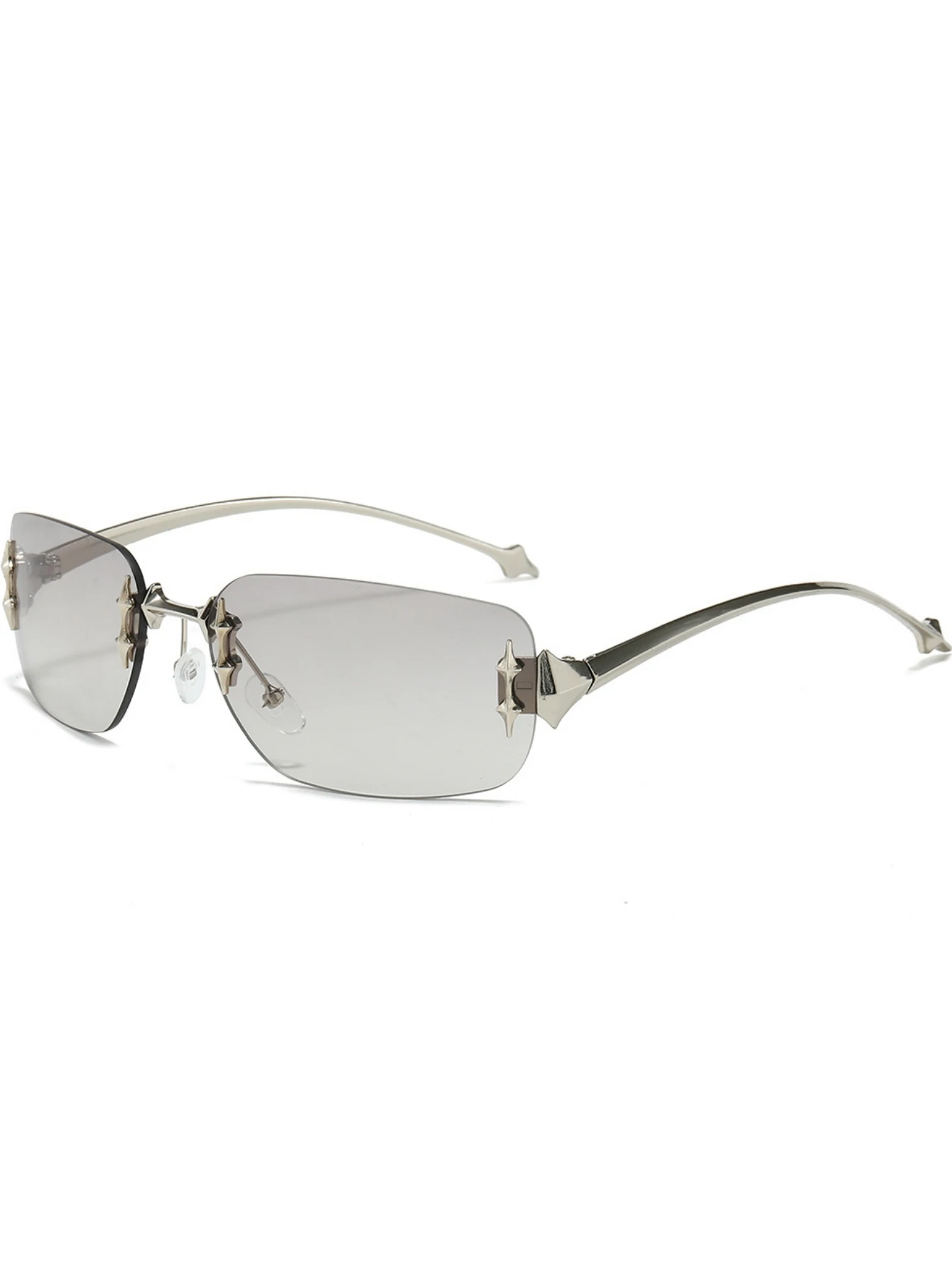 Moda nuevo elemento demonio gafas de sol sin montura personalidad Miding gafas de sol decorativas tendencia y2k