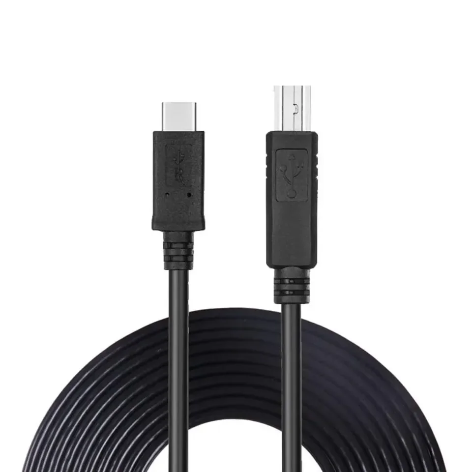 1M 2M 3M 5M USB 2.0 Data Cable Type-C To USB-B Print Cord Compatible with Thunderbolt3 Laptop for Printer Scanner MIDI Keyboard