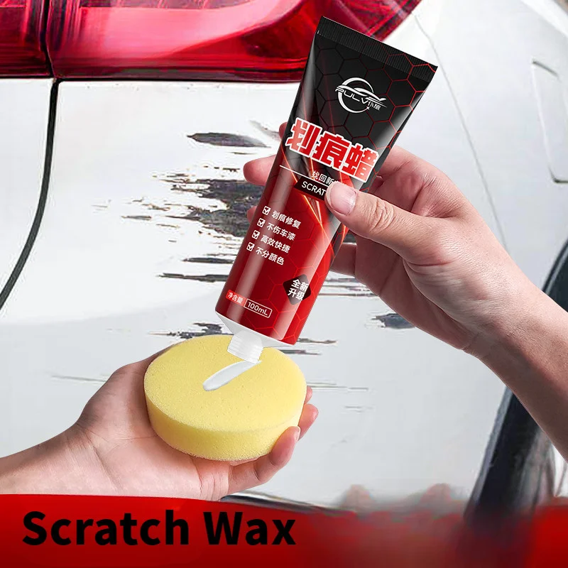 100gCar Scratch Wax Paint Deep Scratch Repair Paste Polishing Black & White All Colors Universal Vehicle Scratches Removal