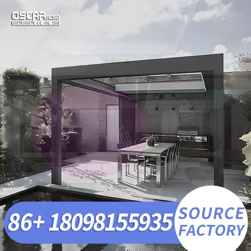 High Quality Custom Size Aluminum Pergola with Adjustable Louver Roof Easy Installation for Outdoor Backyard and Garden pergola